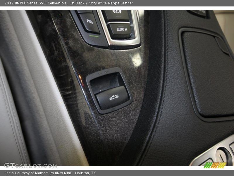 Jet Black / Ivory White Nappa Leather 2012 BMW 6 Series 650i Convertible