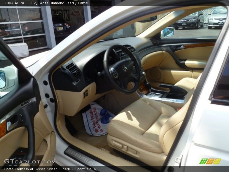 White Diamond Pearl / Camel 2004 Acura TL 3.2