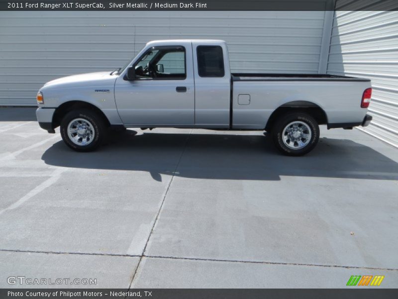 Silver Metallic / Medium Dark Flint 2011 Ford Ranger XLT SuperCab