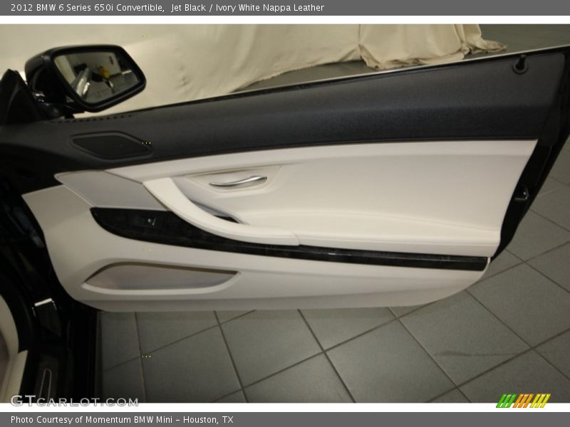 Jet Black / Ivory White Nappa Leather 2012 BMW 6 Series 650i Convertible