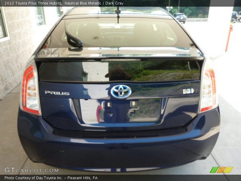 Nautical Blue Metallic / Dark Gray 2013 Toyota Prius Three Hybrid