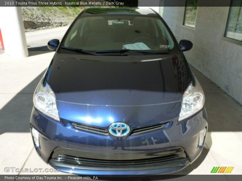 Nautical Blue Metallic / Dark Gray 2013 Toyota Prius Three Hybrid