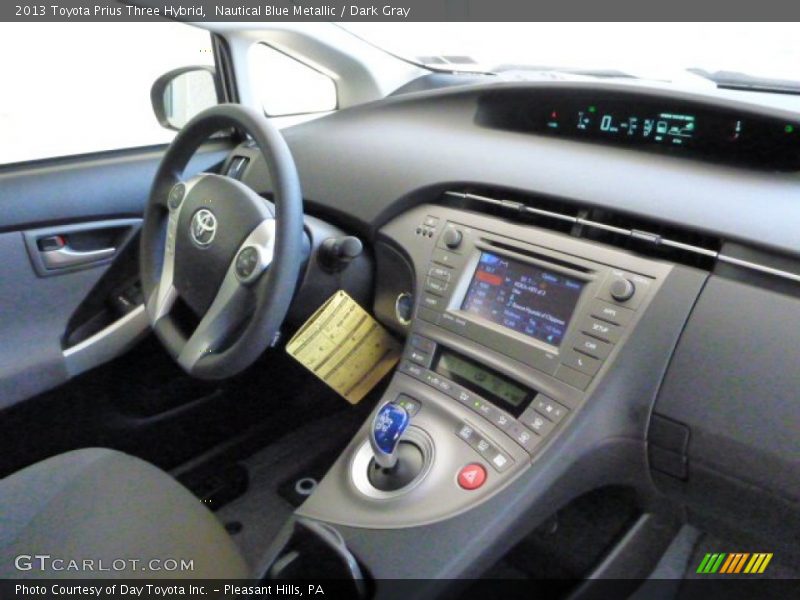 Nautical Blue Metallic / Dark Gray 2013 Toyota Prius Three Hybrid