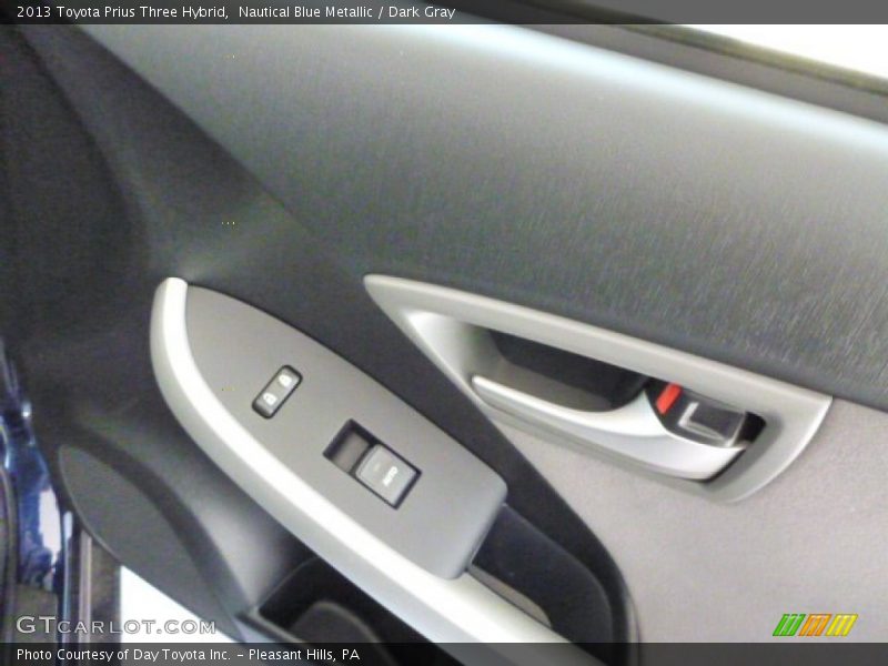 Nautical Blue Metallic / Dark Gray 2013 Toyota Prius Three Hybrid