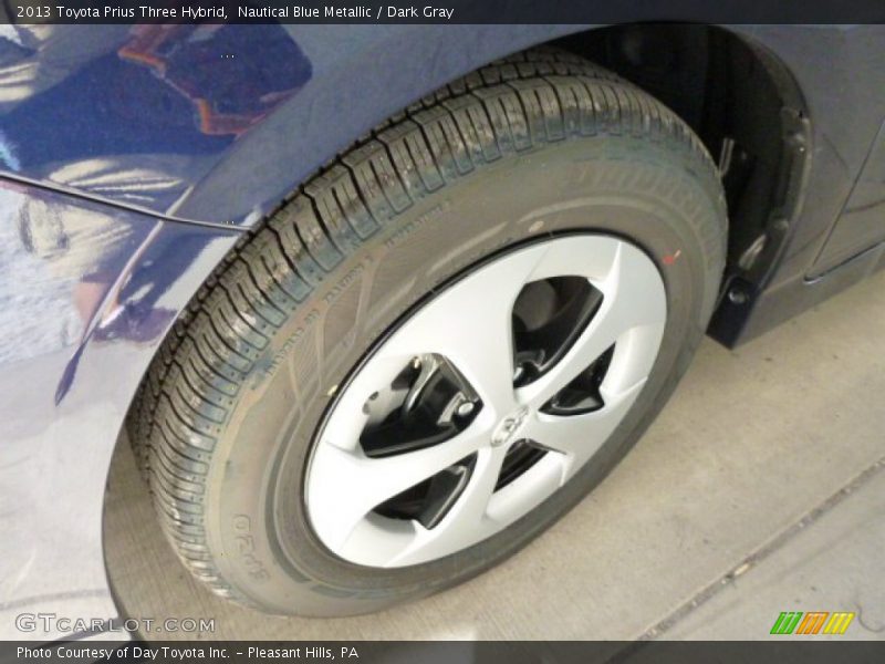 Nautical Blue Metallic / Dark Gray 2013 Toyota Prius Three Hybrid