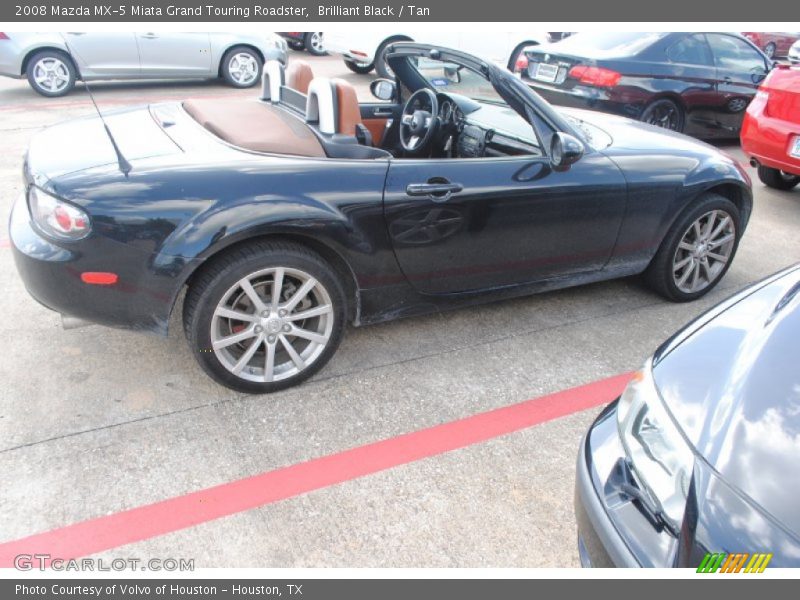 Brilliant Black / Tan 2008 Mazda MX-5 Miata Grand Touring Roadster