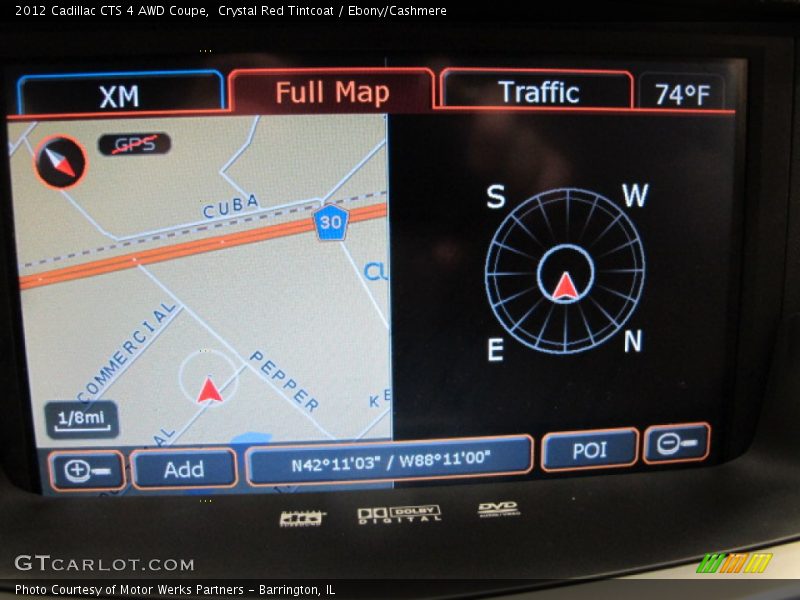 Crystal Red Tintcoat / Ebony/Cashmere 2012 Cadillac CTS 4 AWD Coupe