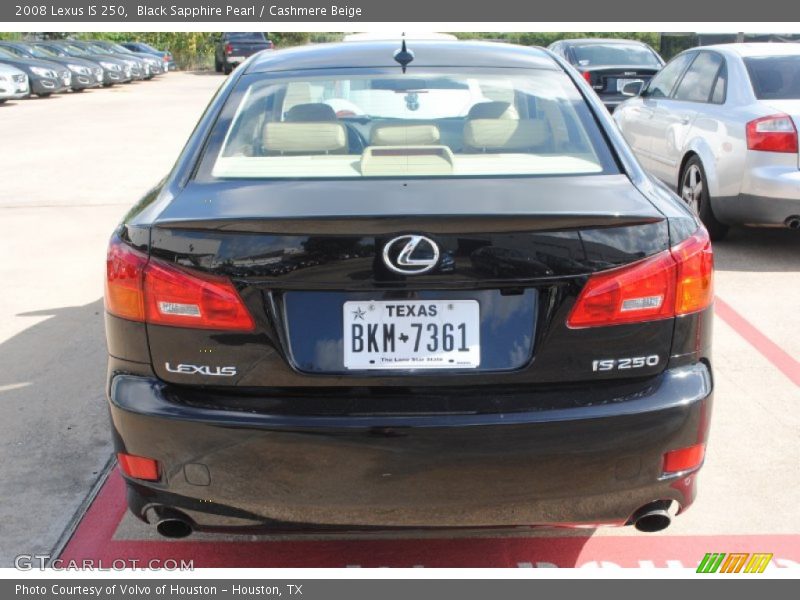Black Sapphire Pearl / Cashmere Beige 2008 Lexus IS 250