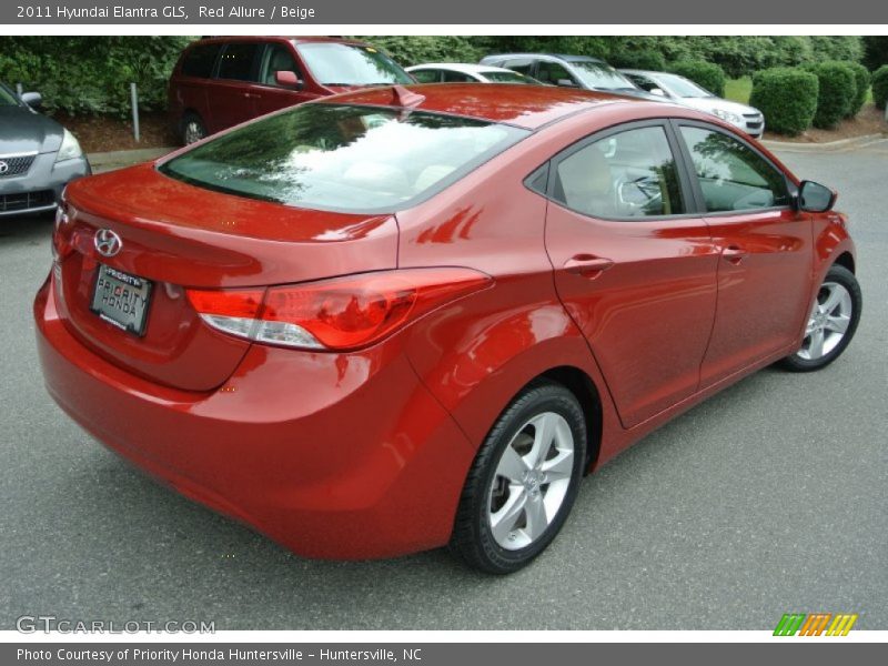 Red Allure / Beige 2011 Hyundai Elantra GLS