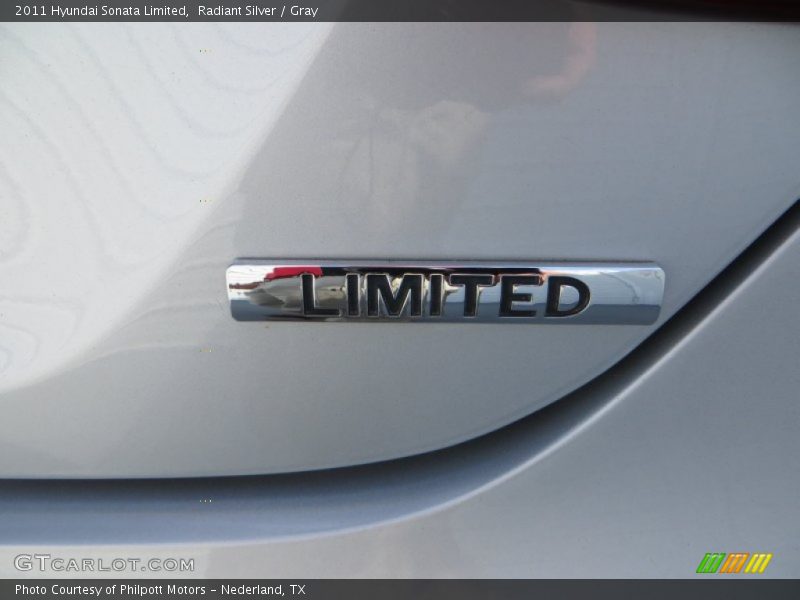 Radiant Silver / Gray 2011 Hyundai Sonata Limited