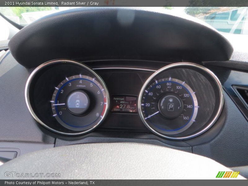 Radiant Silver / Gray 2011 Hyundai Sonata Limited