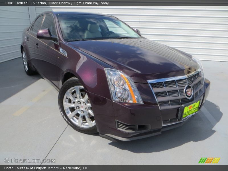 Black Cherry / Light Titanium/Ebony 2008 Cadillac CTS Sedan