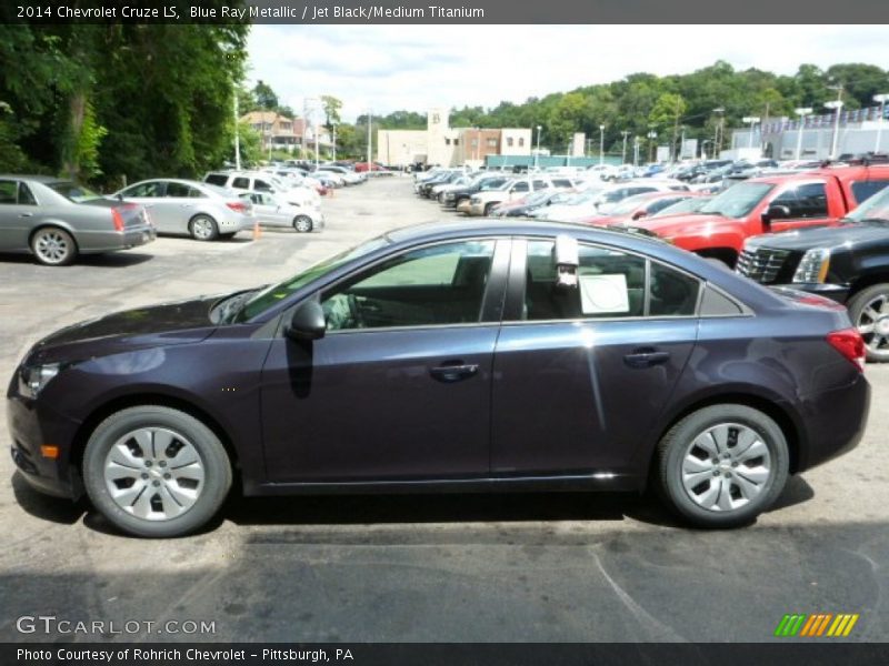 Blue Ray Metallic / Jet Black/Medium Titanium 2014 Chevrolet Cruze LS