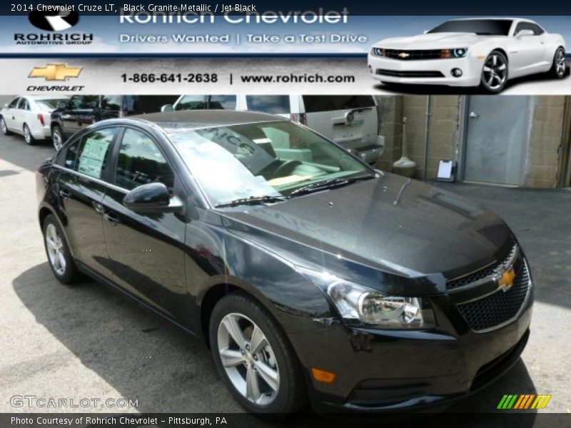 Black Granite Metallic / Jet Black 2014 Chevrolet Cruze LT