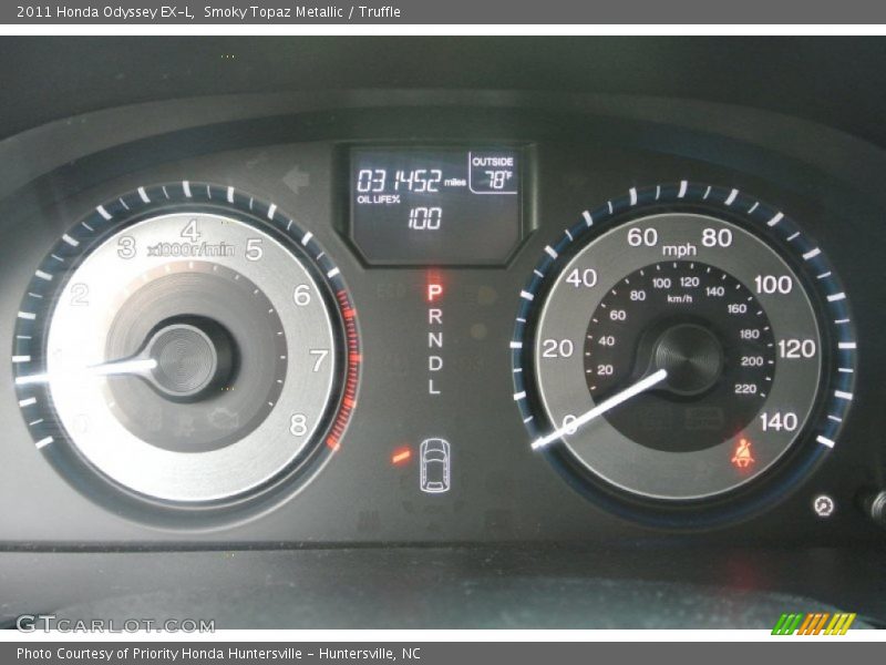 Smoky Topaz Metallic / Truffle 2011 Honda Odyssey EX-L