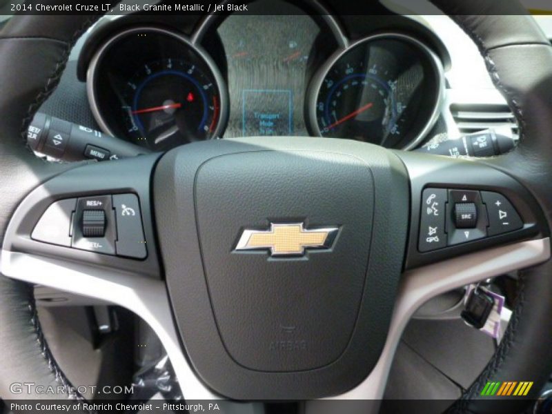 Black Granite Metallic / Jet Black 2014 Chevrolet Cruze LT