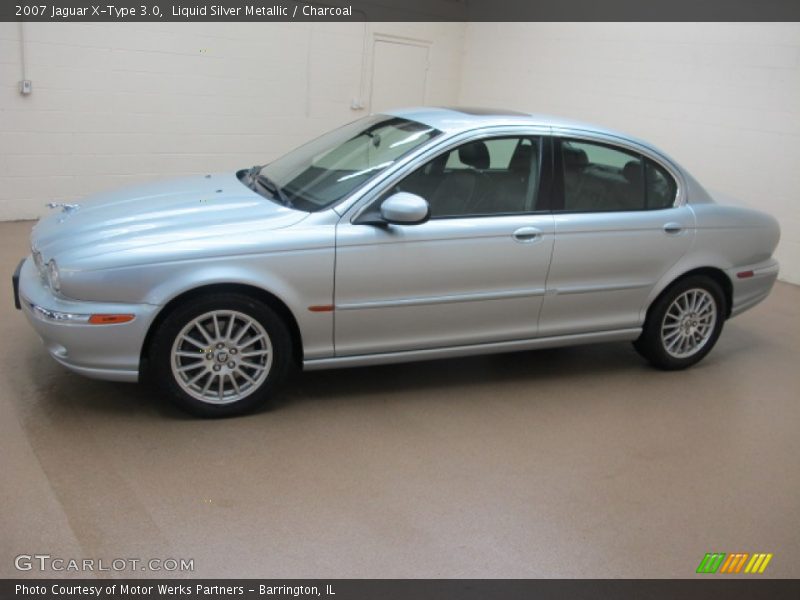 Liquid Silver Metallic / Charcoal 2007 Jaguar X-Type 3.0