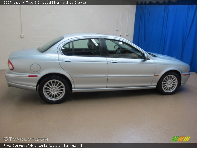 Liquid Silver Metallic / Charcoal 2007 Jaguar X-Type 3.0