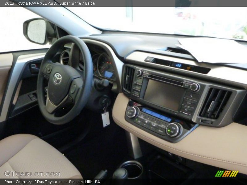 Super White / Beige 2013 Toyota RAV4 XLE AWD