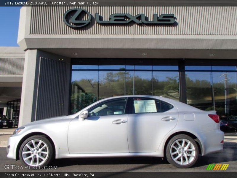 Tungsten Silver Pearl / Black 2012 Lexus IS 250 AWD