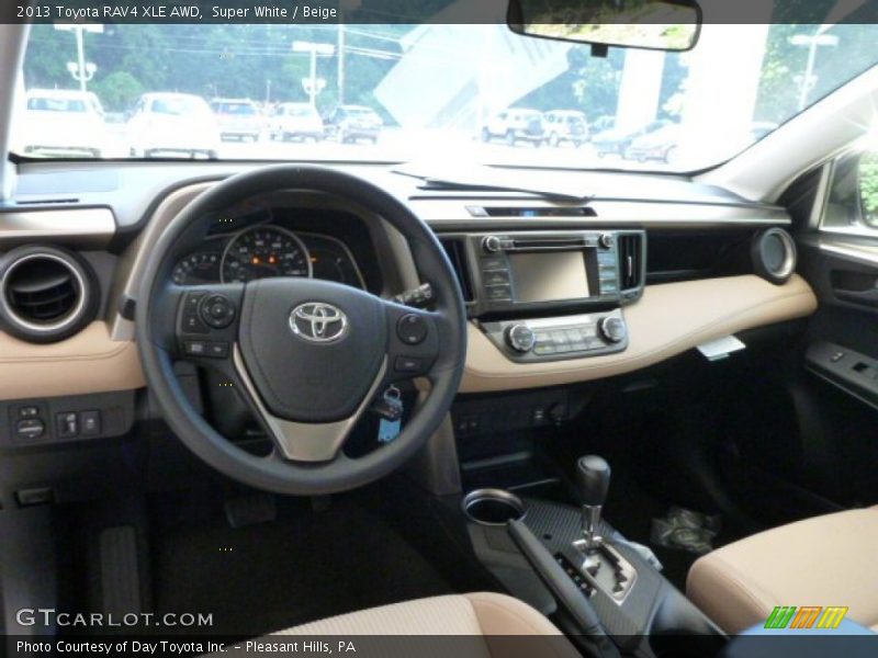 Super White / Beige 2013 Toyota RAV4 XLE AWD