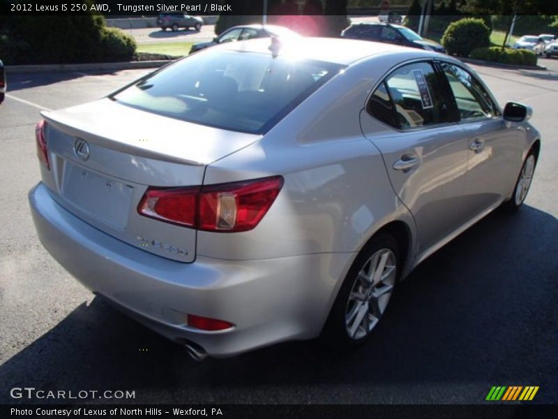 Tungsten Silver Pearl / Black 2012 Lexus IS 250 AWD