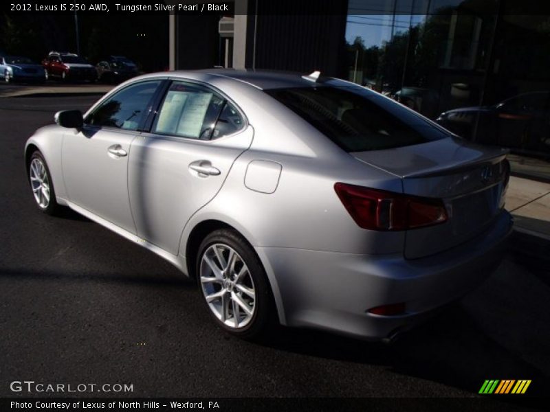 Tungsten Silver Pearl / Black 2012 Lexus IS 250 AWD