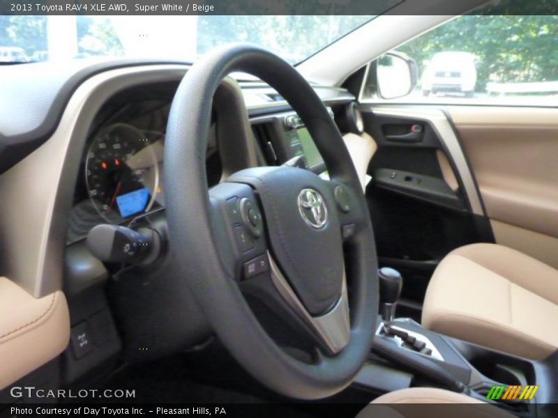 Super White / Beige 2013 Toyota RAV4 XLE AWD