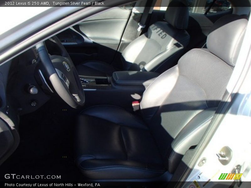 Tungsten Silver Pearl / Black 2012 Lexus IS 250 AWD