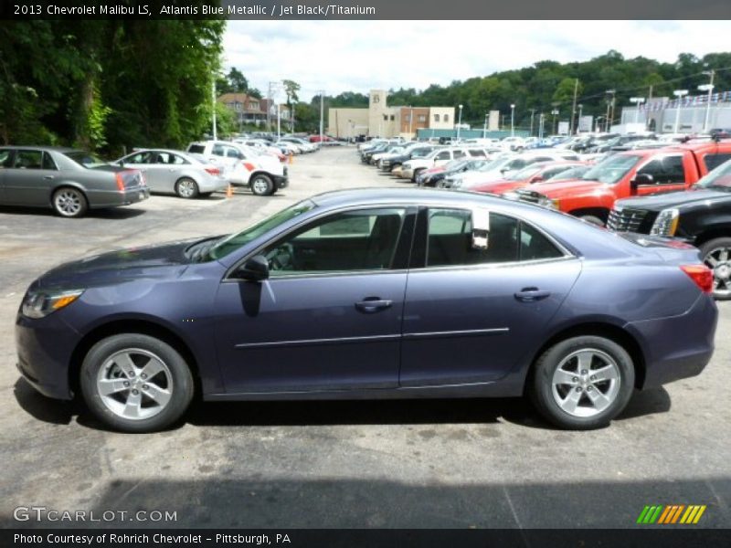 Atlantis Blue Metallic / Jet Black/Titanium 2013 Chevrolet Malibu LS