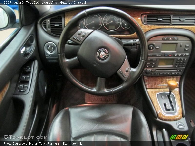 Liquid Silver Metallic / Charcoal 2007 Jaguar X-Type 3.0