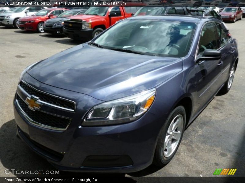 Atlantis Blue Metallic / Jet Black/Titanium 2013 Chevrolet Malibu LS