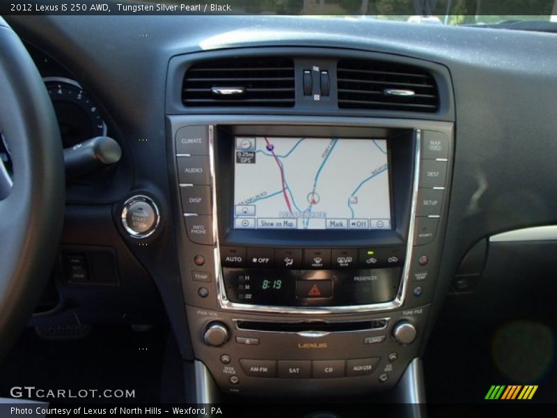 Tungsten Silver Pearl / Black 2012 Lexus IS 250 AWD