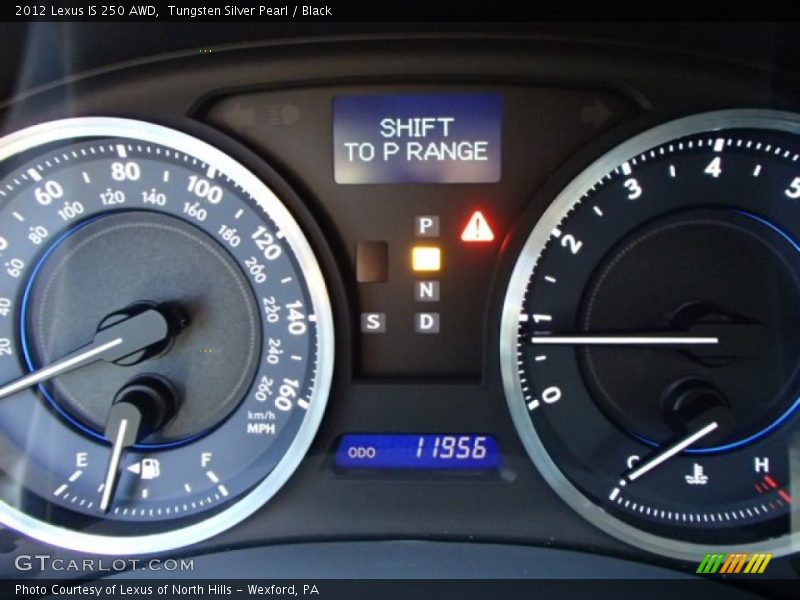 Tungsten Silver Pearl / Black 2012 Lexus IS 250 AWD
