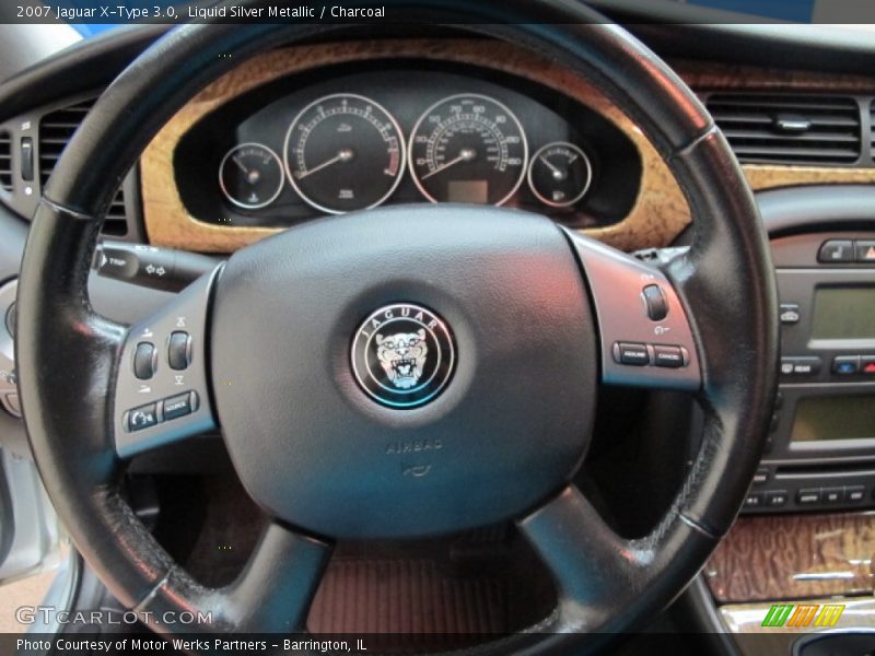 Liquid Silver Metallic / Charcoal 2007 Jaguar X-Type 3.0