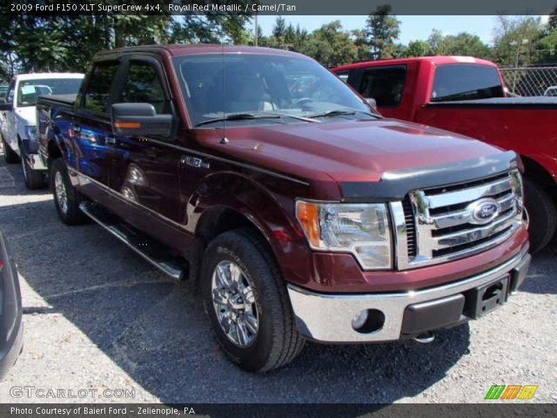 Royal Red Metallic / Camel/Tan 2009 Ford F150 XLT SuperCrew 4x4