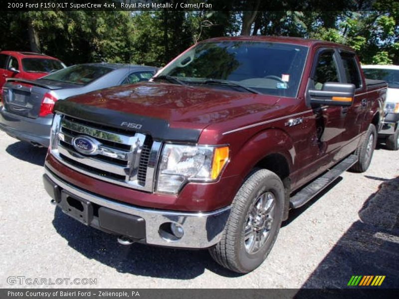 Royal Red Metallic / Camel/Tan 2009 Ford F150 XLT SuperCrew 4x4