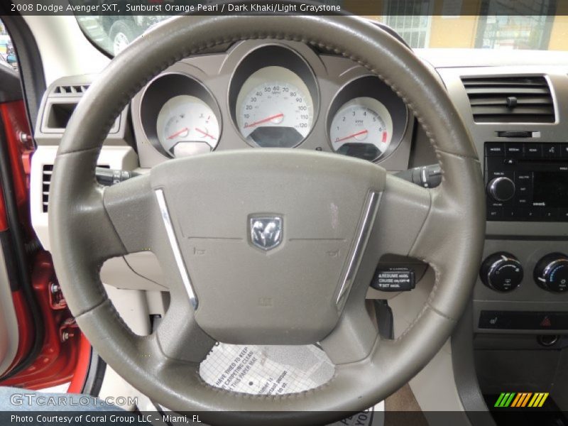 Sunburst Orange Pearl / Dark Khaki/Light Graystone 2008 Dodge Avenger SXT