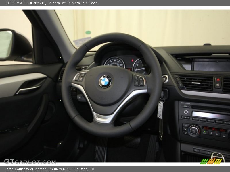Mineral White Metallic / Black 2014 BMW X1 sDrive28i
