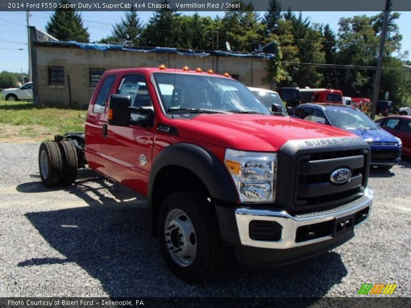 Vermillion Red / Steel 2014 Ford F550 Super Duty XL SuperCab 4x4 Chassis