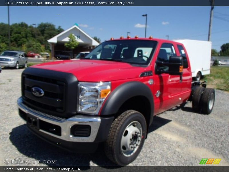 Vermillion Red / Steel 2014 Ford F550 Super Duty XL SuperCab 4x4 Chassis