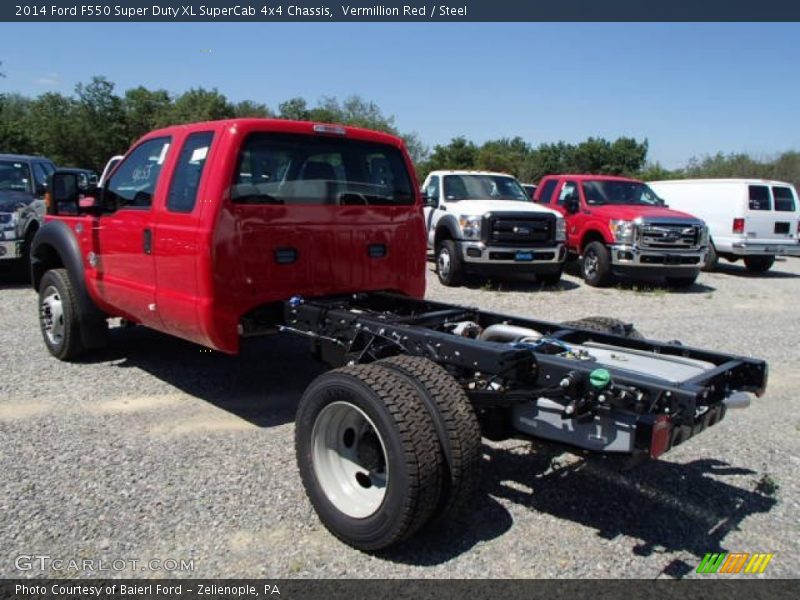 Vermillion Red / Steel 2014 Ford F550 Super Duty XL SuperCab 4x4 Chassis