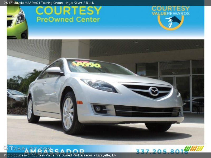 Ingot Silver / Black 2012 Mazda MAZDA6 i Touring Sedan