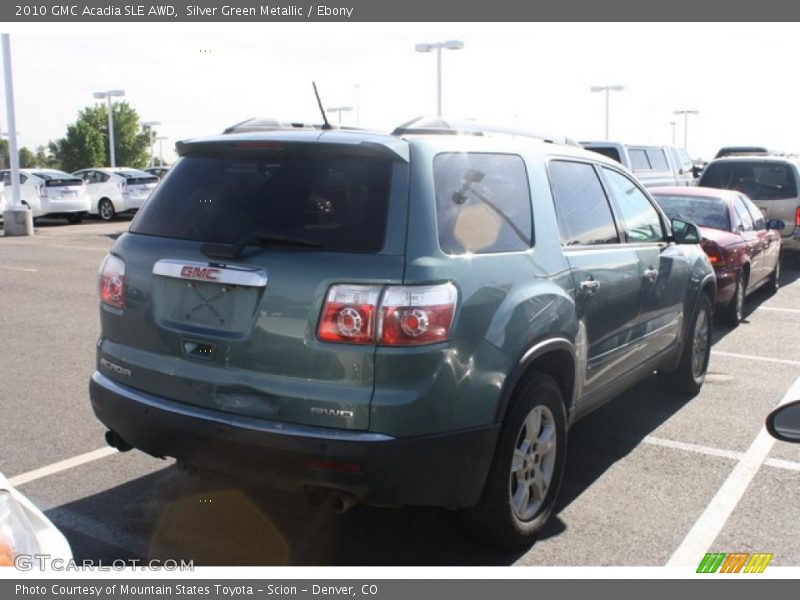 Silver Green Metallic / Ebony 2010 GMC Acadia SLE AWD