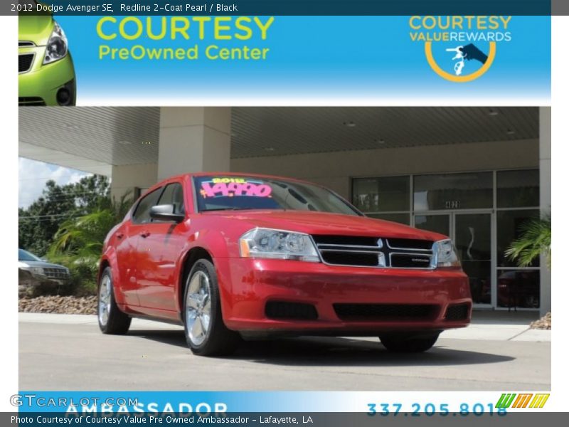 Redline 2-Coat Pearl / Black 2012 Dodge Avenger SE