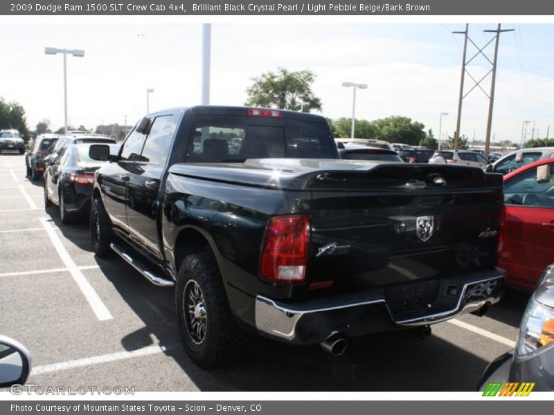 Brilliant Black Crystal Pearl / Light Pebble Beige/Bark Brown 2009 Dodge Ram 1500 SLT Crew Cab 4x4