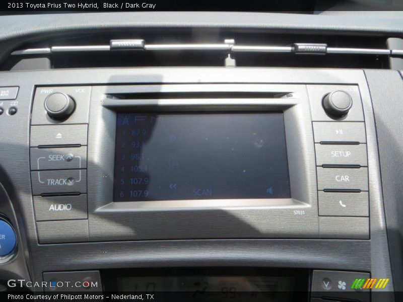 Black / Dark Gray 2013 Toyota Prius Two Hybrid
