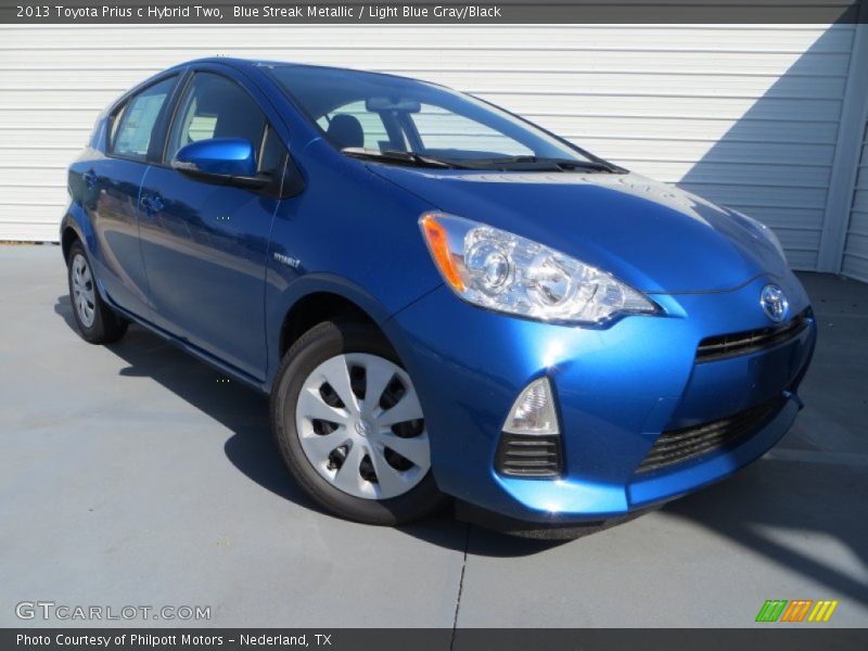 Blue Streak Metallic / Light Blue Gray/Black 2013 Toyota Prius c Hybrid Two