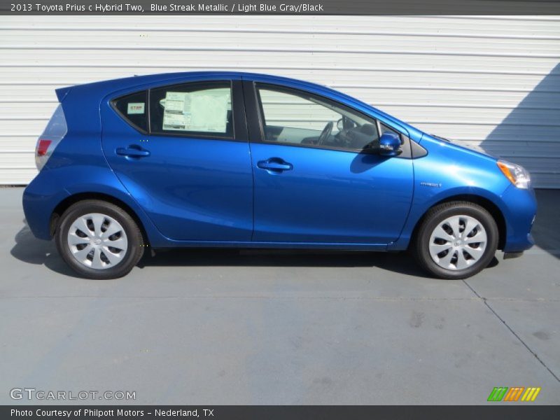 Blue Streak Metallic / Light Blue Gray/Black 2013 Toyota Prius c Hybrid Two