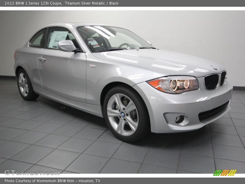 Titanium Silver Metallic / Black 2013 BMW 1 Series 128i Coupe